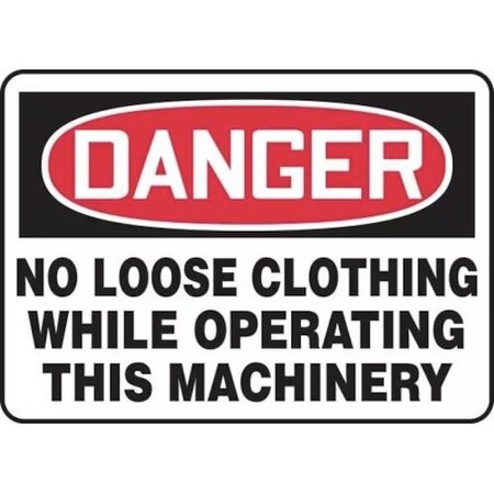 Accuform OSHA DANGER SAFETY SIGN  NO LOOSE FRMEQM147VA FRMEQM147VA